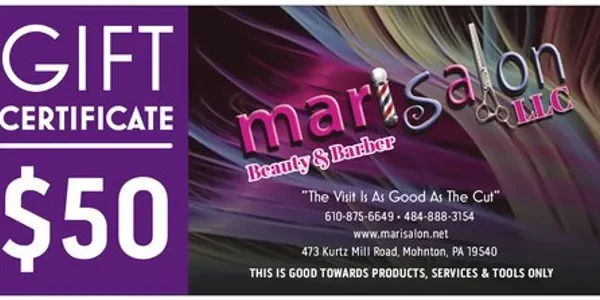 Marisalon $50 Gift Certificate